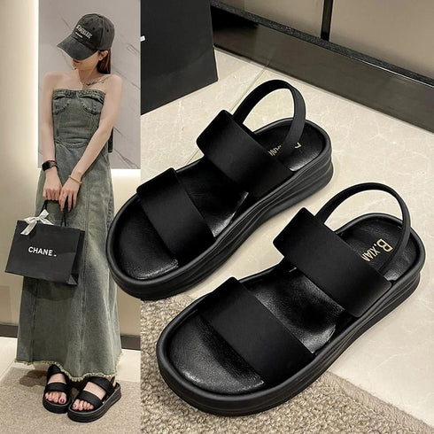 Double Strap Sling Back Sliders